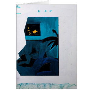 Cartão Collages Bruyants Artist Book Blue Room 2 Card