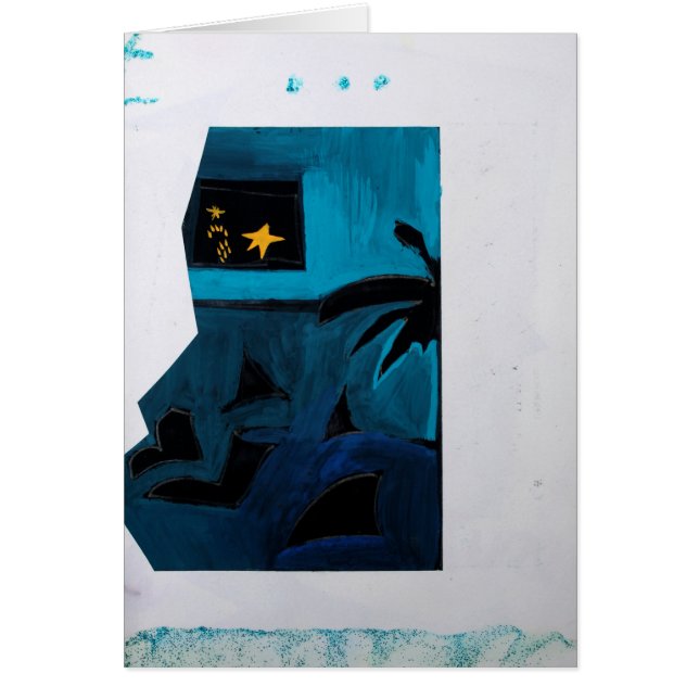 Cartão Collages Bruyants Artist Book Blue Room 2 Card (Frente)