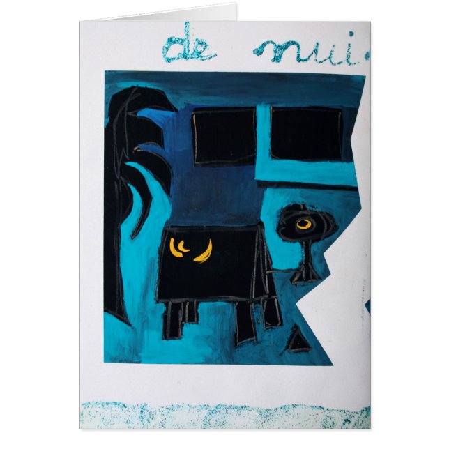 Cartão Collages Bruyants Artist Book Blue Room Card (Frente)