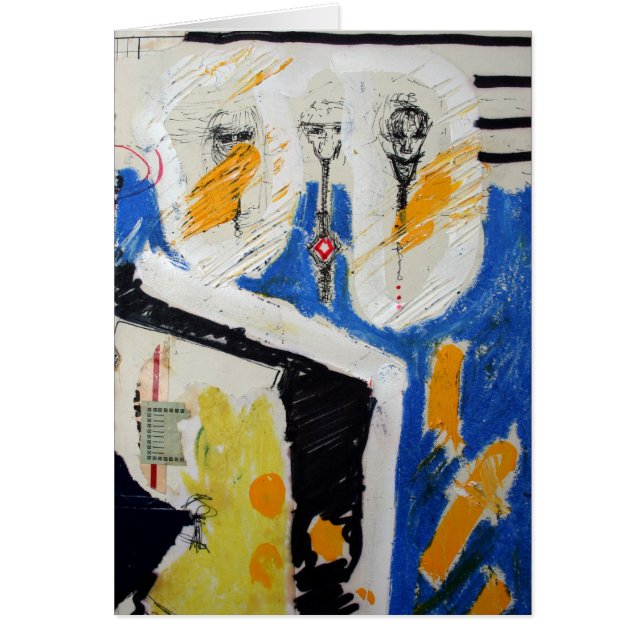 Cartão Collages Bruyants Artist Book Shrunken Head (Frente)