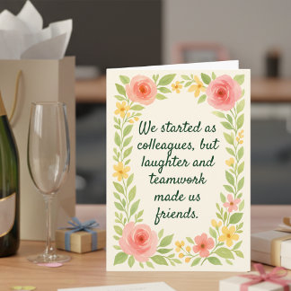 Cartão Colleagues to Friends Farewell leaving card