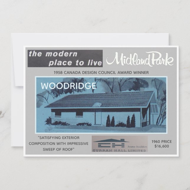 Cartão Collectible do modelo da casa do parque do (Frente)