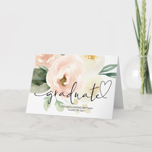 Cartão College Graduation Gifts High School Grad Congrats (Frente)