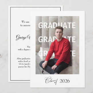 Cartão College/University Graduation Announcement unique
