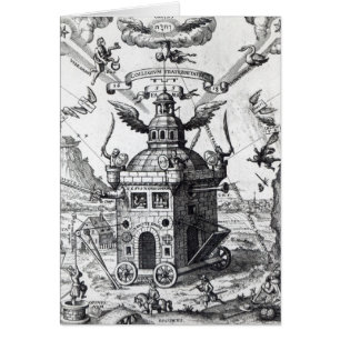 Cartão Collegium Fama Fraternitatis do Frontispiece '