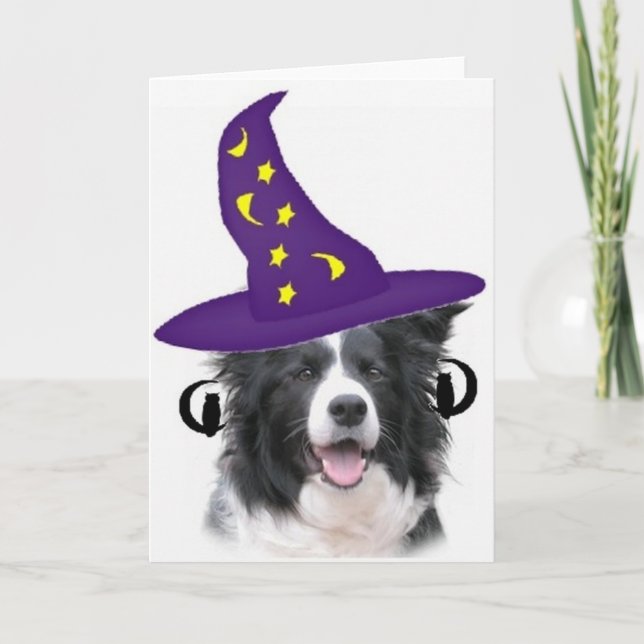 Cartão Collie Ditzy de Dogs~Original Notecard~Border (Frente)