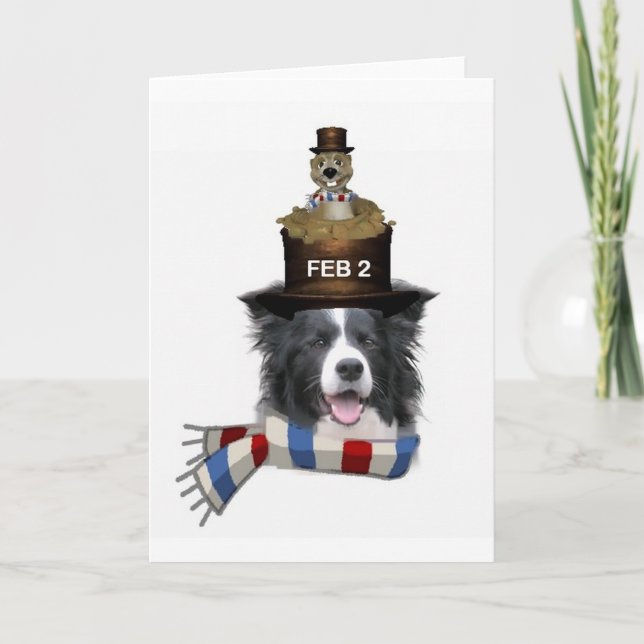 Cartão Collie Ditzy de Dogs~Original Notecard~Border (Frente)