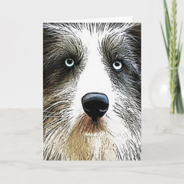 Cartão Collie Dog Birthday Card