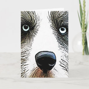 Cartão Collie Dog Birthday Card (Close Up)