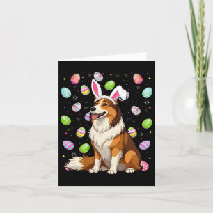 Cartão Collie Dog Easter Ovo Hunt Cony Ear Páscoa