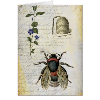 Cartão Colmeia da flor da abelha