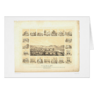 Cartão Coloma, mapa panorâmico 1857 do CA (0423A)