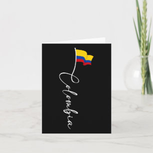 Cartão Colômbia Orgulho Bandeira Nacional Colombiana Patr