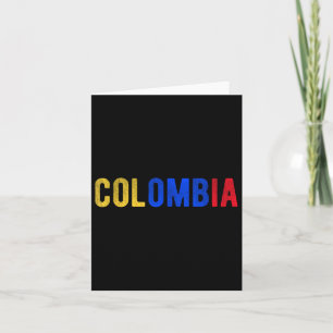 Cartão Colômbia Orgulho Bandeira Nacional Colombiana Patr