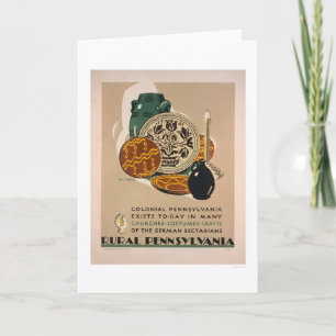 Cartão Colonial Pennsylvania 1940 WPA