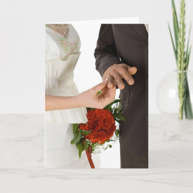 Cartão Coloque o anel no dedo (Frente)