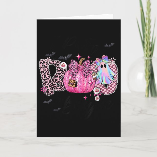 Cartão Coloquei o Boo no Boujee Leopardo Divertido Boujie (Frente)