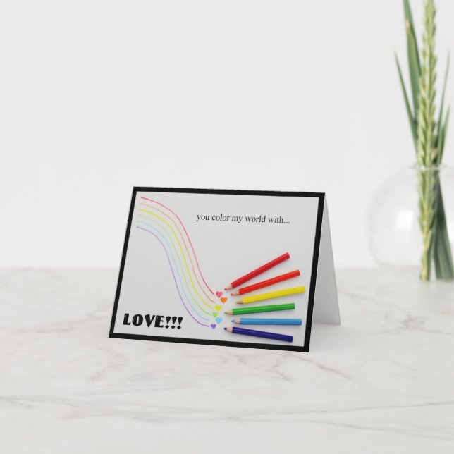 Cartão COLOR MY WORLD...NOTE CARD (photo) (Frente)