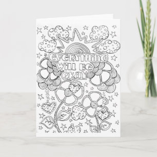 Cartão Color your own greeting card