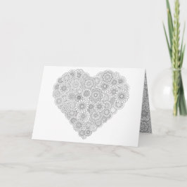 Cartão Color Your Own Heart Greeting Card