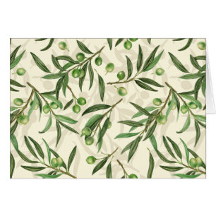 Cartão Coloração aquática dos ramos de oliveira