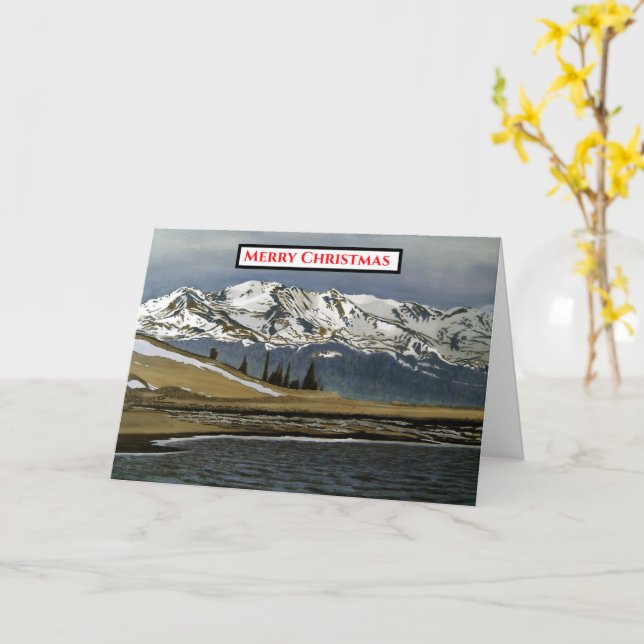 Cartão Colorado Mountain Winter Snow (Flor Amarela)