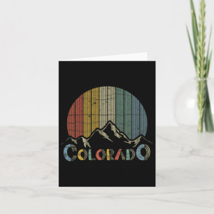Cartão Colorado Rocky Mountain Retro Tee Skiing Camping