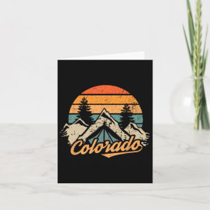 Cartão Colorado Tee - Montanhas da Vintage Retro Nature H