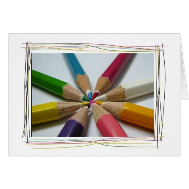 Cartão Colore-me feliz! (Frente Horizontal)