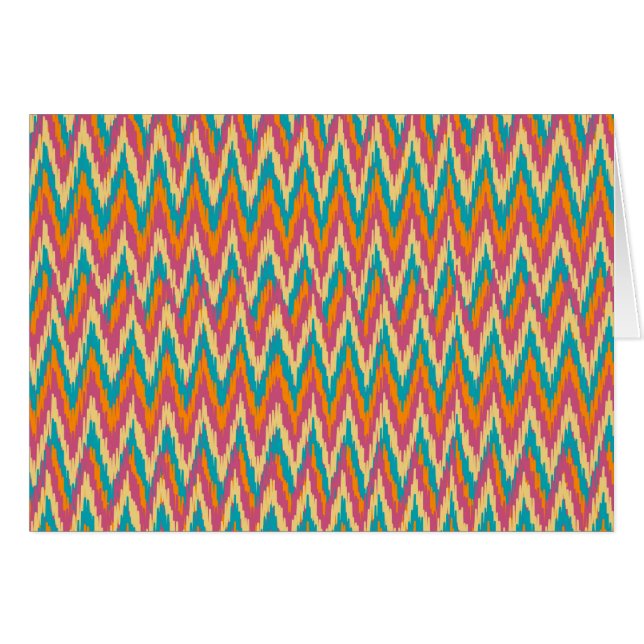 Cartão Colores de Especiarias de Design do iKat Zigzag (Frente Horizontal)