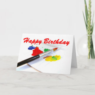 Cartão Colorful Birthday Greeting Card