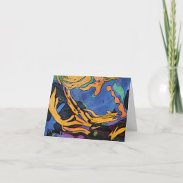 Cartão Colorful Blank Note Card with Original Art