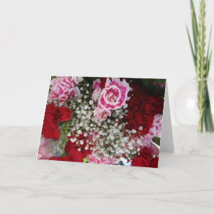 Cartão Colorful Carnations and Baby Breaths Card