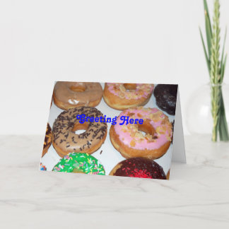 Cartão Colorful donuts greeting card