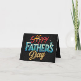 Cartão Colorful Father's Day