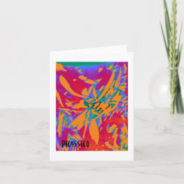 Cartão Colorful Flowerlike Abstract Art Note Card