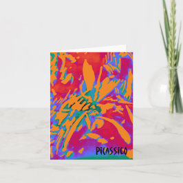 Cartão Colorful Flowerlike Abstract Art Note Card