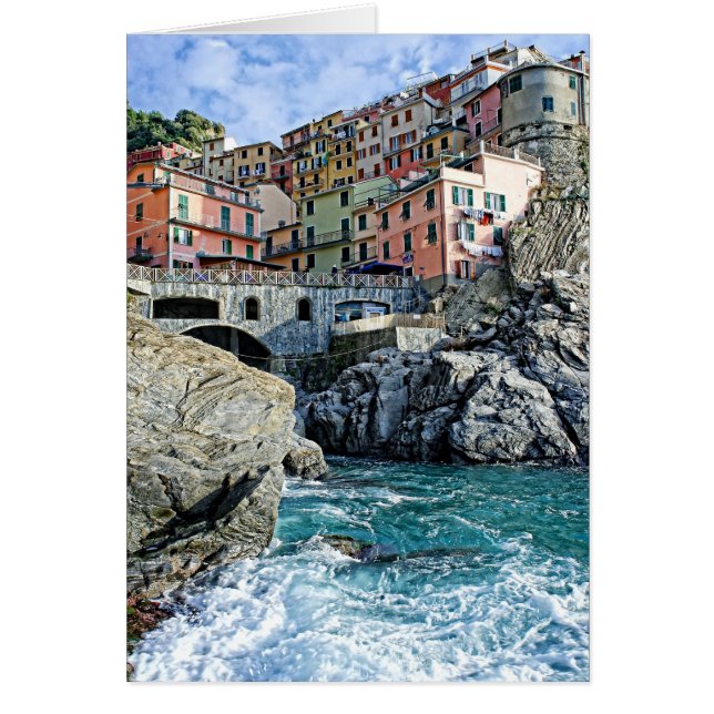 Cartão Colorful Manarola, Italia Greeting Card (Frente)