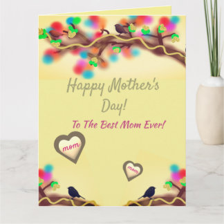 Cartão Colorful Nature Heart Mother's Day