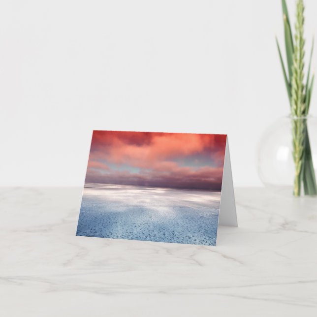 Cartão Colorful Sea Ice Reflection Note Card (Frente)
