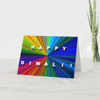 Cartão Colorful Starburst Diwali Card