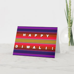 Cartão Colorful Striped Diwali Card
