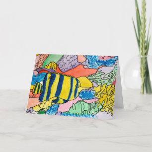 Cartão Colorful Underwater World