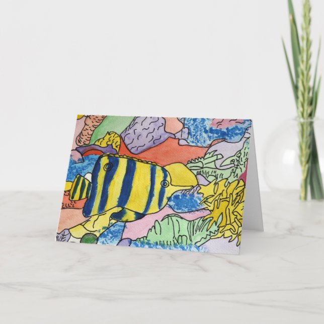 Cartão Colorful Underwater World (Frente)