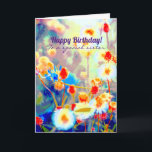 Cartão Colorful Wildflower Happy Birthday Flowers<br><div class="desc">A beautiful abstract wildflower design in bright colors. This beautiful meadow flower card makes the perfect floral birthday card to brighten someone's day. A bright and colorful floral design suitable for many occasions. Personalize the front greeting to make a unique card.</div>