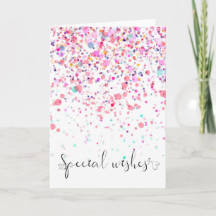 Cartão Colorida Confetti Especial Deseja Um Aniversário R