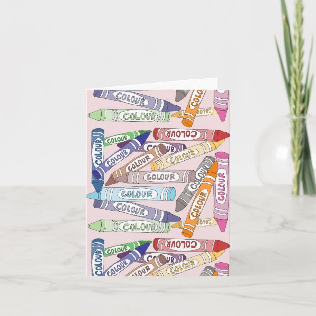 Cartão Colorida Crayons (Frente)