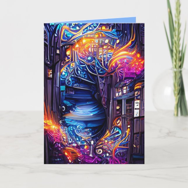 Cartão Colorida Fantasy Stairway (Frente)