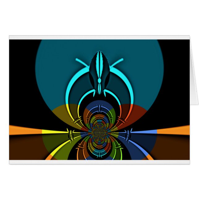 Cartão Colorida Maasai Shield Design (Frente Horizontal)