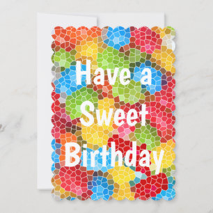 Cartão Colorido Brilhante Fofo Legal